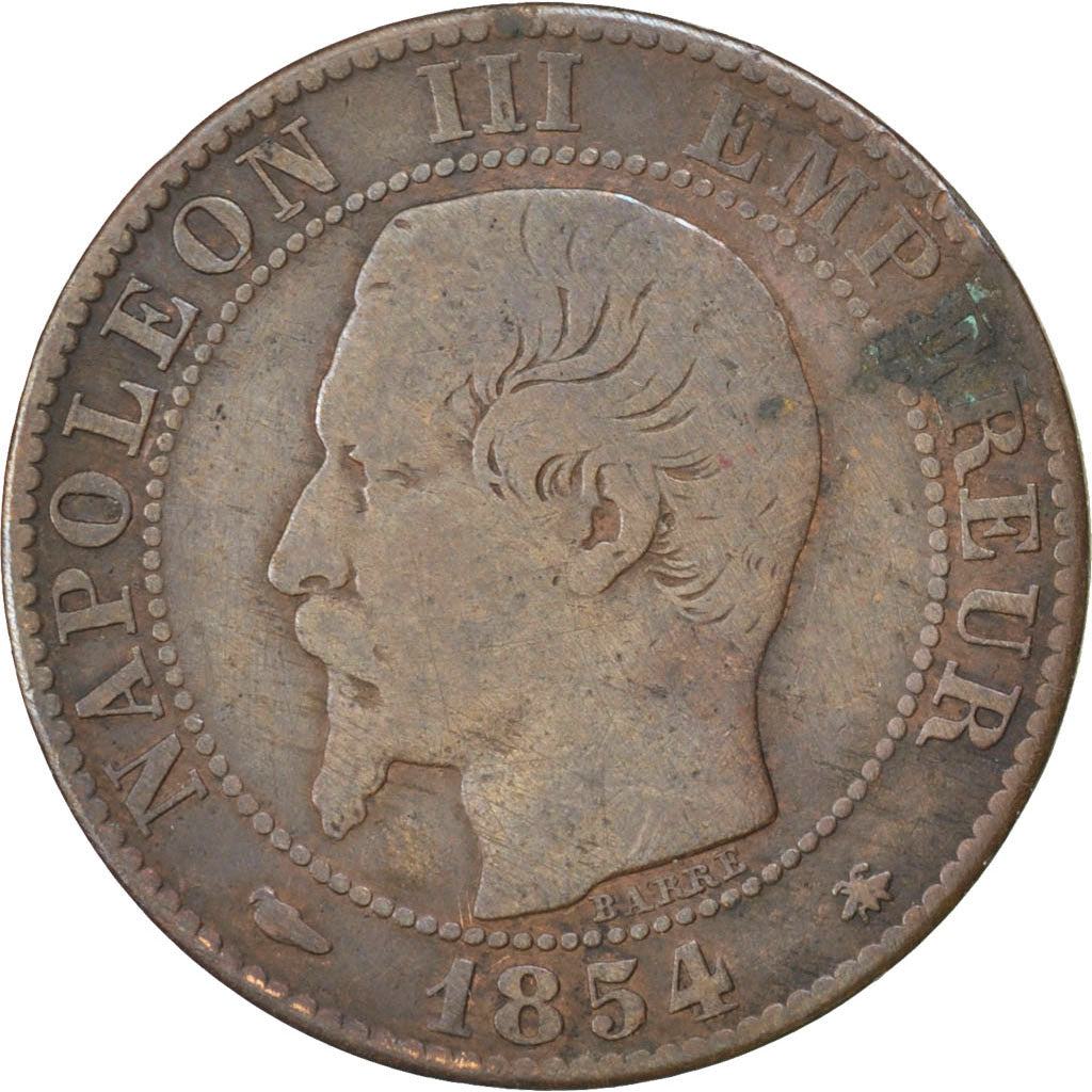 Monnaie, France, Napoleon III, Napoléon III, 5 Centimes, 1854, Strasbourg, TB
