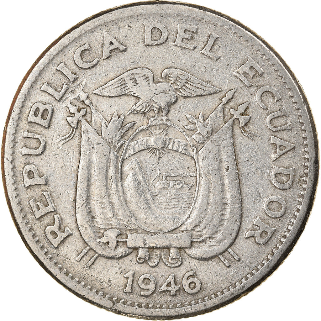 Coin, Ecuador, Sucre, Un, 1946, VF(20-25), Nickel, KM:78.2