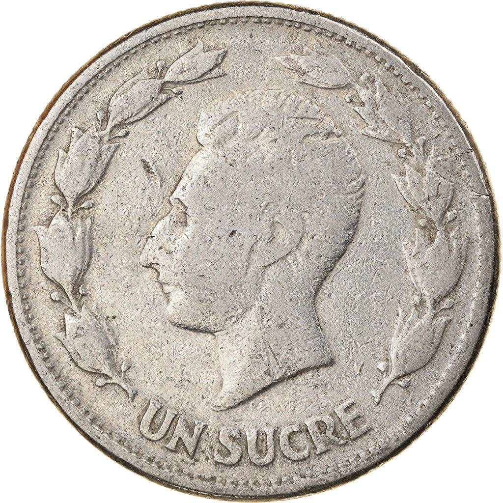 Coin, Ecuador, Sucre, Un, 1946, VF(20-25), Nickel, KM:78.2
