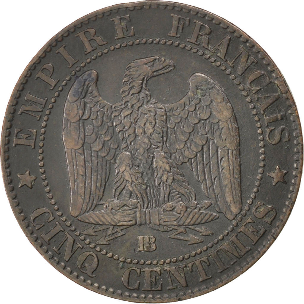 Münze, Frankreich, Napoleon III, Napoléon III, 5 Centimes, 1855, Strasbourg