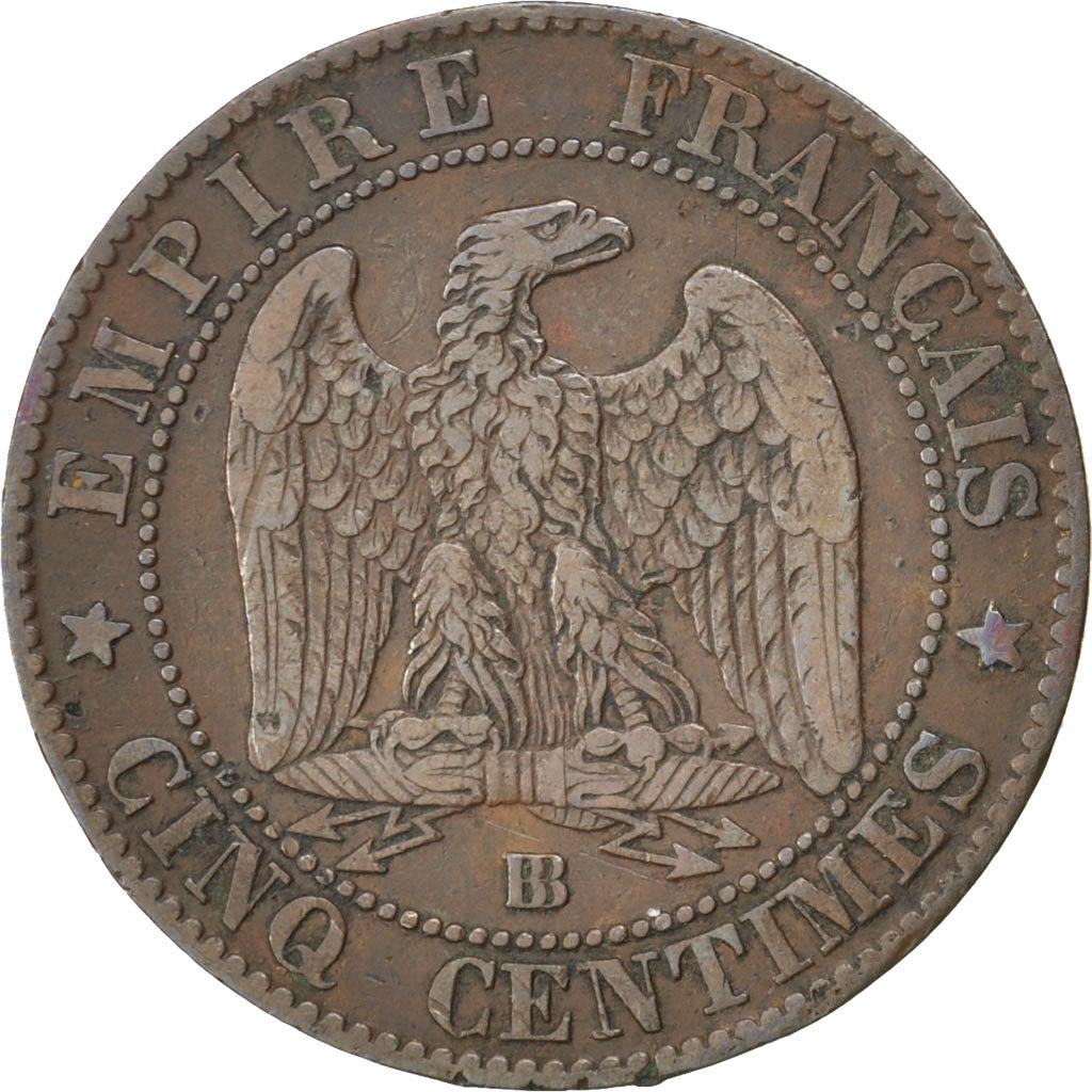 Coin, France, Napoleon III, Napoléon III, 5 Centimes, 1856, Strasbourg