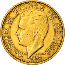 Coin, Monaco, Rainier III, 50 Francs, Cinquante, 1950, EF(40-45)