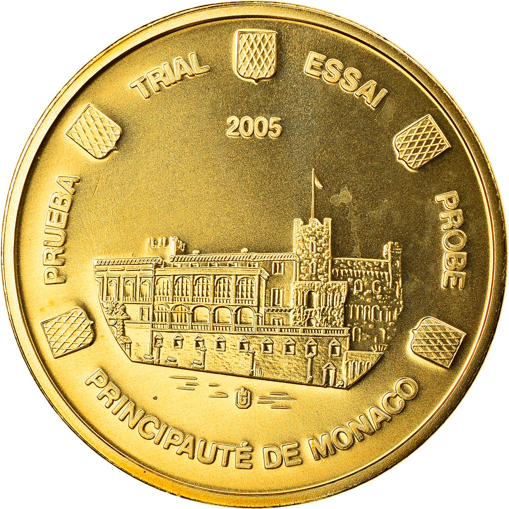 Mónaco, medalla, 20 C, Essai-Trial, 2005, FDC, Cobre - níquel dorado
