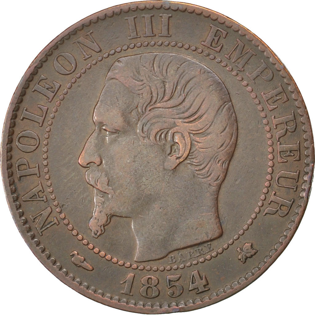 Moneda, Francia, Napoleon III, Napoléon III, 5 Centimes, 1854, Bordeaux, MBC