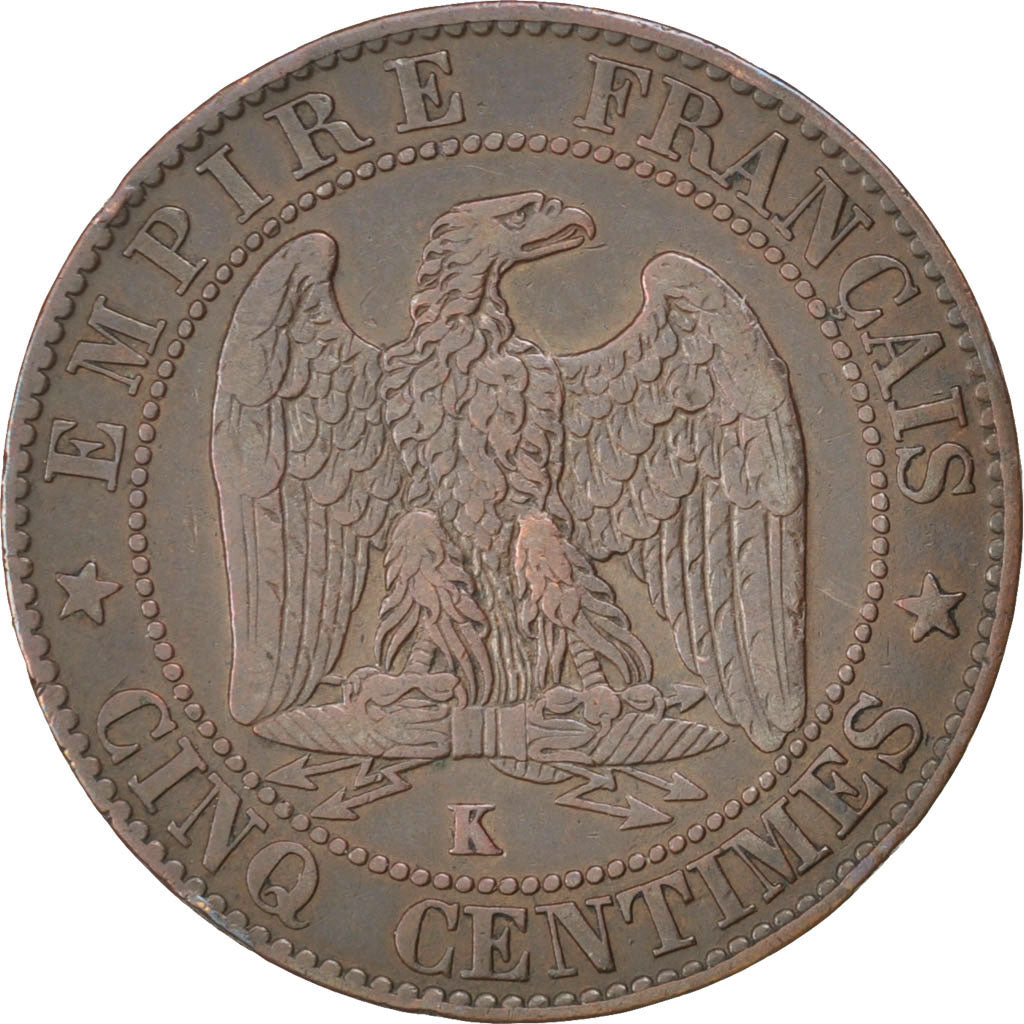 Moneda, Francia, Napoleon III, Napoléon III, 5 Centimes, 1854, Bordeaux, MBC