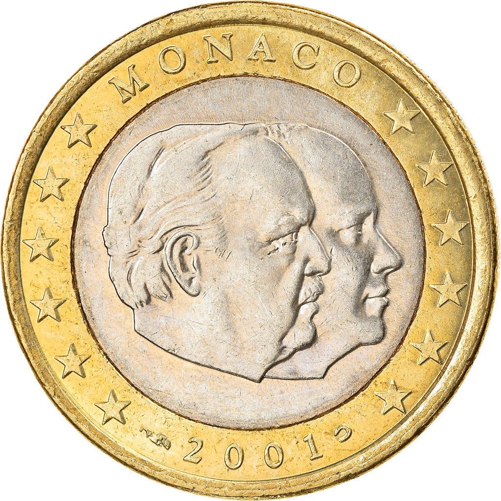 Monaco, Euro, 2001, Paris, MS(63), Bimetaliczny, Gadoury:MC178, KM:173