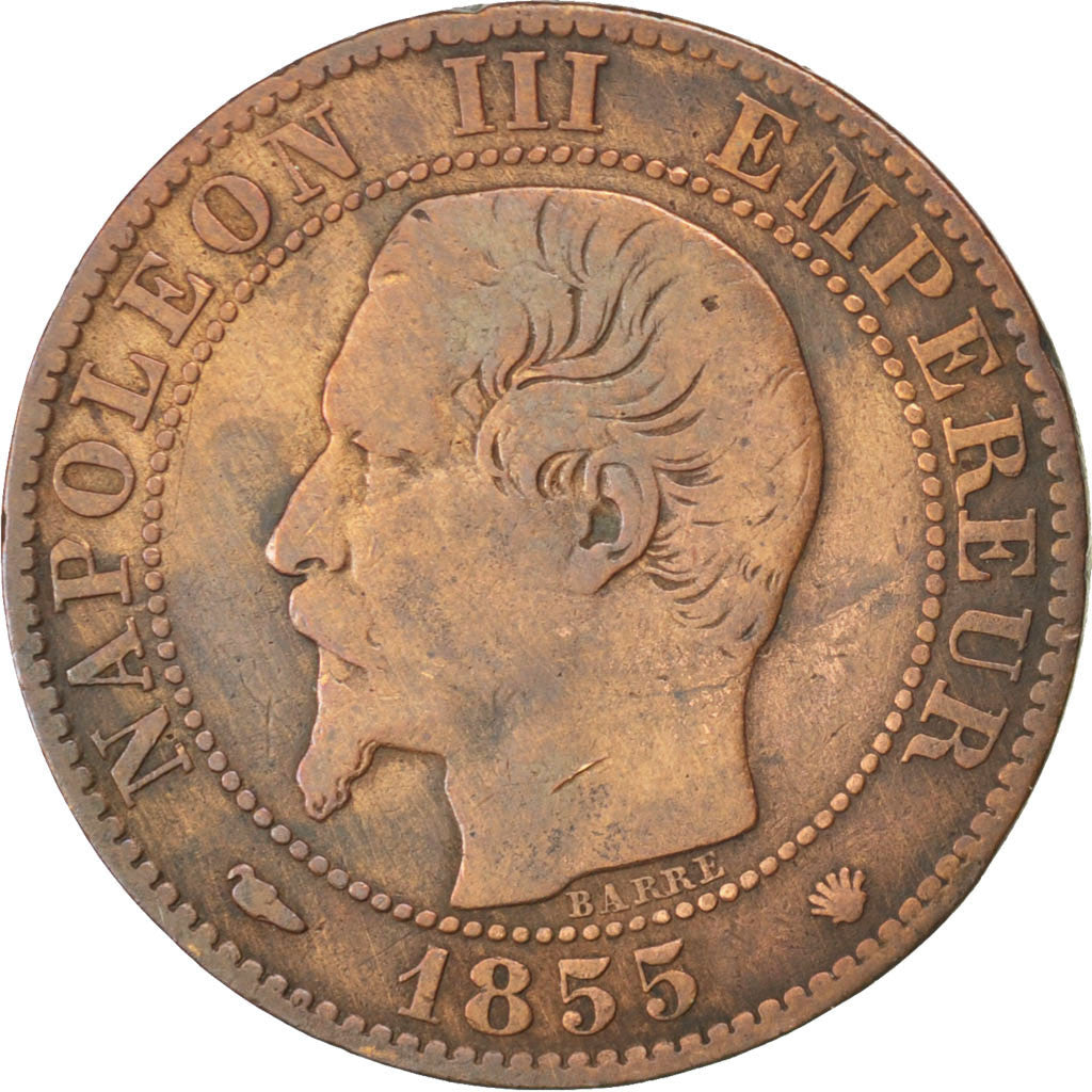 Moneta, Francja, Napoleon III, Napoléon III, 5 Centimes, 1855, Marseille