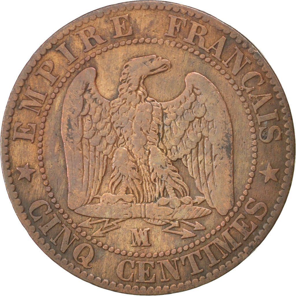 Moneta, Francja, Napoleon III, Napoléon III, 5 Centimes, 1855, Marseille