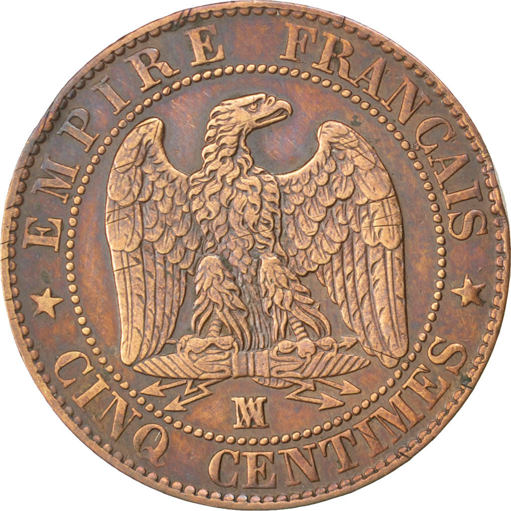 Coin, France, Napoleon III, Napoléon III, 5 Centimes, 1855, Marseille