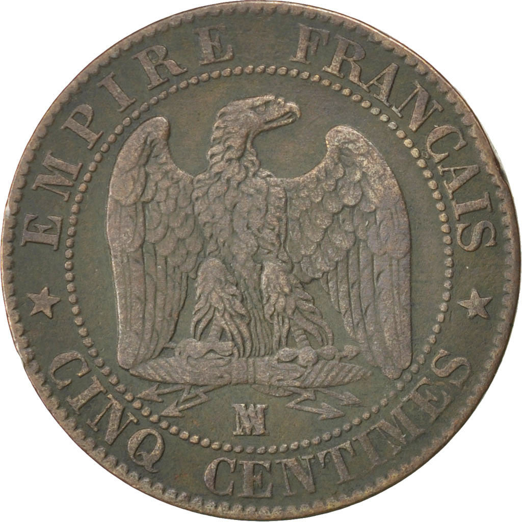 Münze, Frankreich, Napoleon III, Napoléon III, 5 Centimes, 1856, Marseille