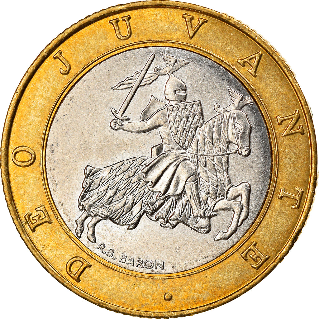Moeda, Mónaco, Rainier III, 10 Francs, 2000, AU(55-58), Bimetálico, KM:163