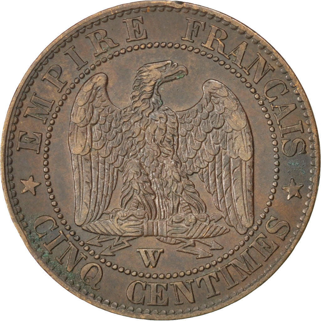 Coin, France, Napoleon III, Napoléon III, 5 Centimes, 1855, Lille, EF(40-45)