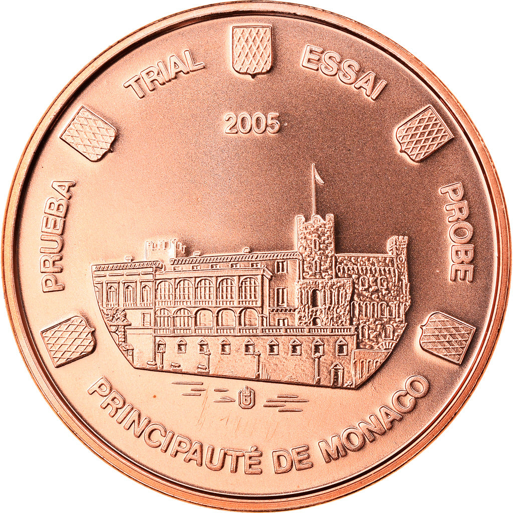 Monaco, Medaille, 5 C, Essai-Trial, 2005, STGL, Kupfer