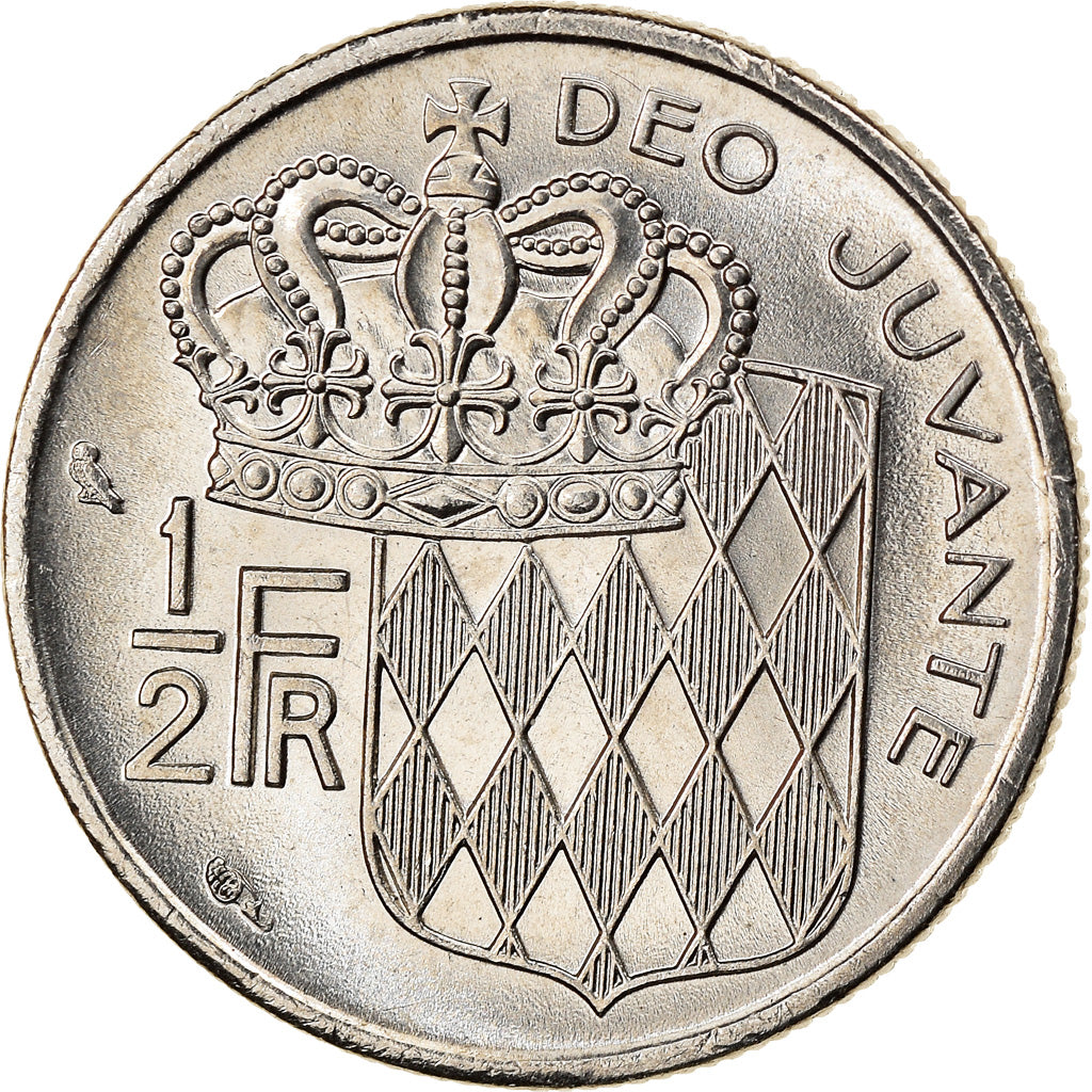 Moneda, Mónaco, Rainier III, 1/2 Franc, 1974, EBC, Níquel, KM:145, Gadoury:MC