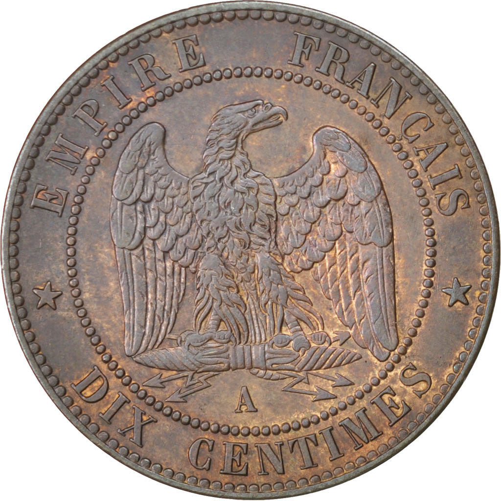 Münze, Frankreich, Napoleon III, Napoléon III, 10 Centimes, 1854, Paris, VZ