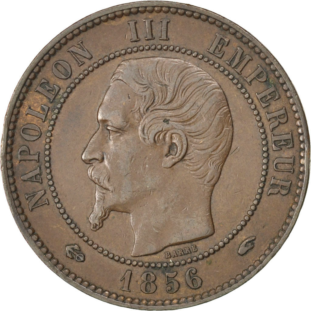 Moneda, Francia, Napoleon III, Napoléon III, 10 Centimes, 1856, Paris, MBC