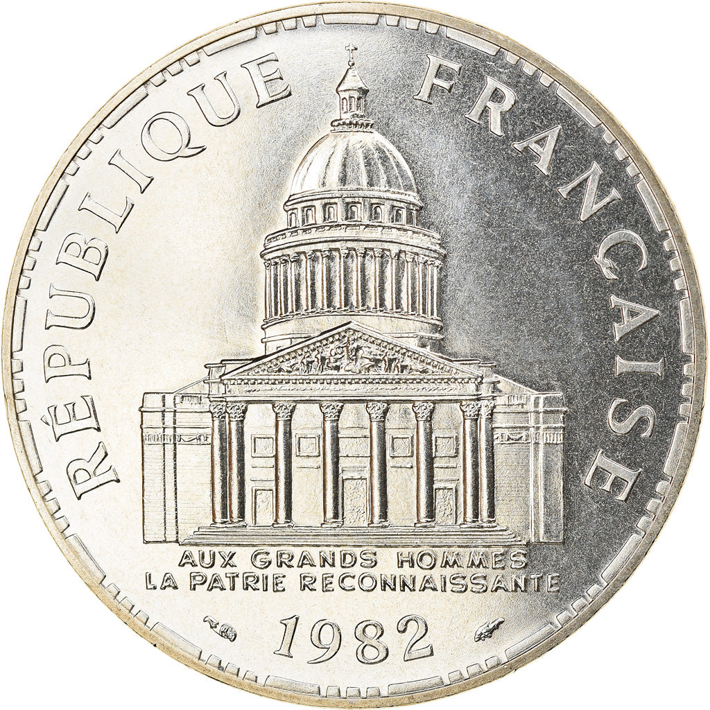 Moneta, Francja, Panthéon, 100 Francs, 1982, Paris, MS(65-70), Srebro