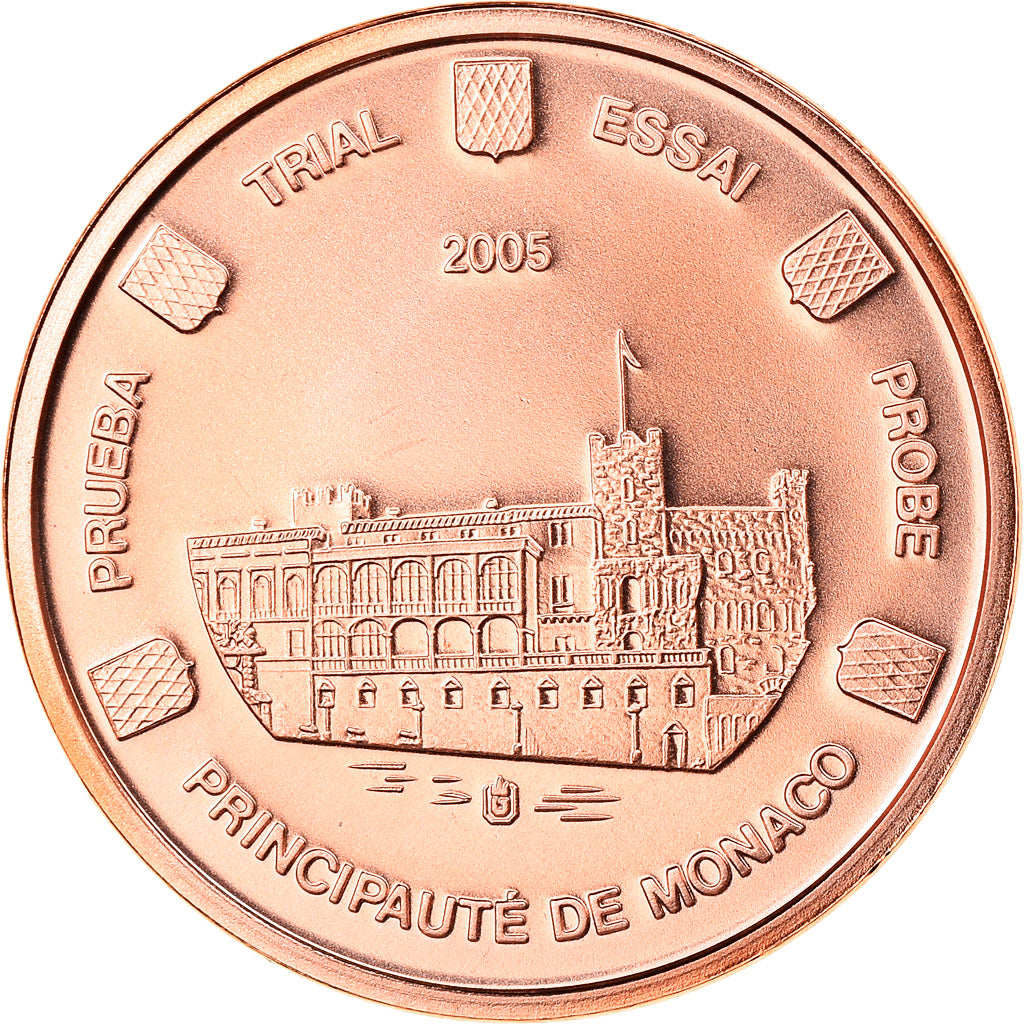 Monaco, Médaille, 1 C, Essai Trial, 2005, FDC, Cuivre