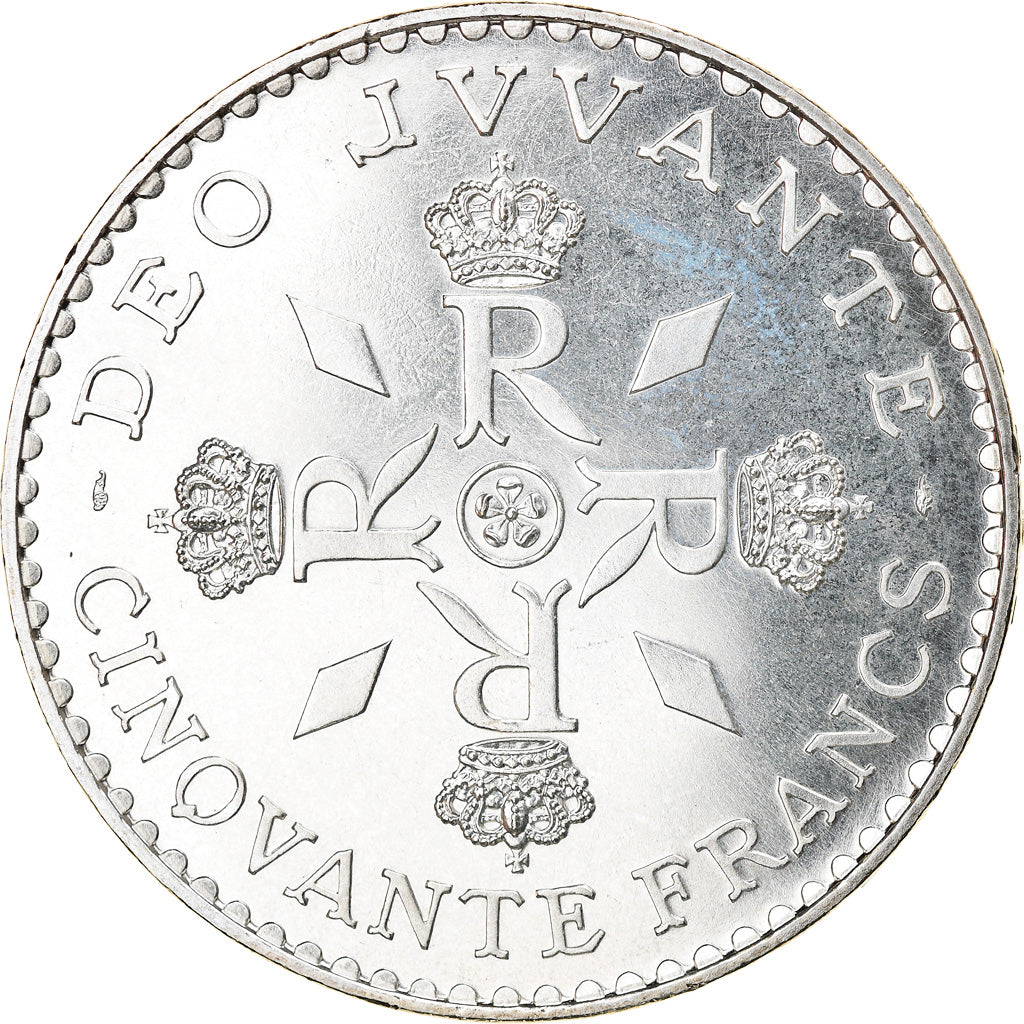 Coin, Monaco, Rainier III, 50 Francs, 1974, MS(65-70), Silver, KM:152.1