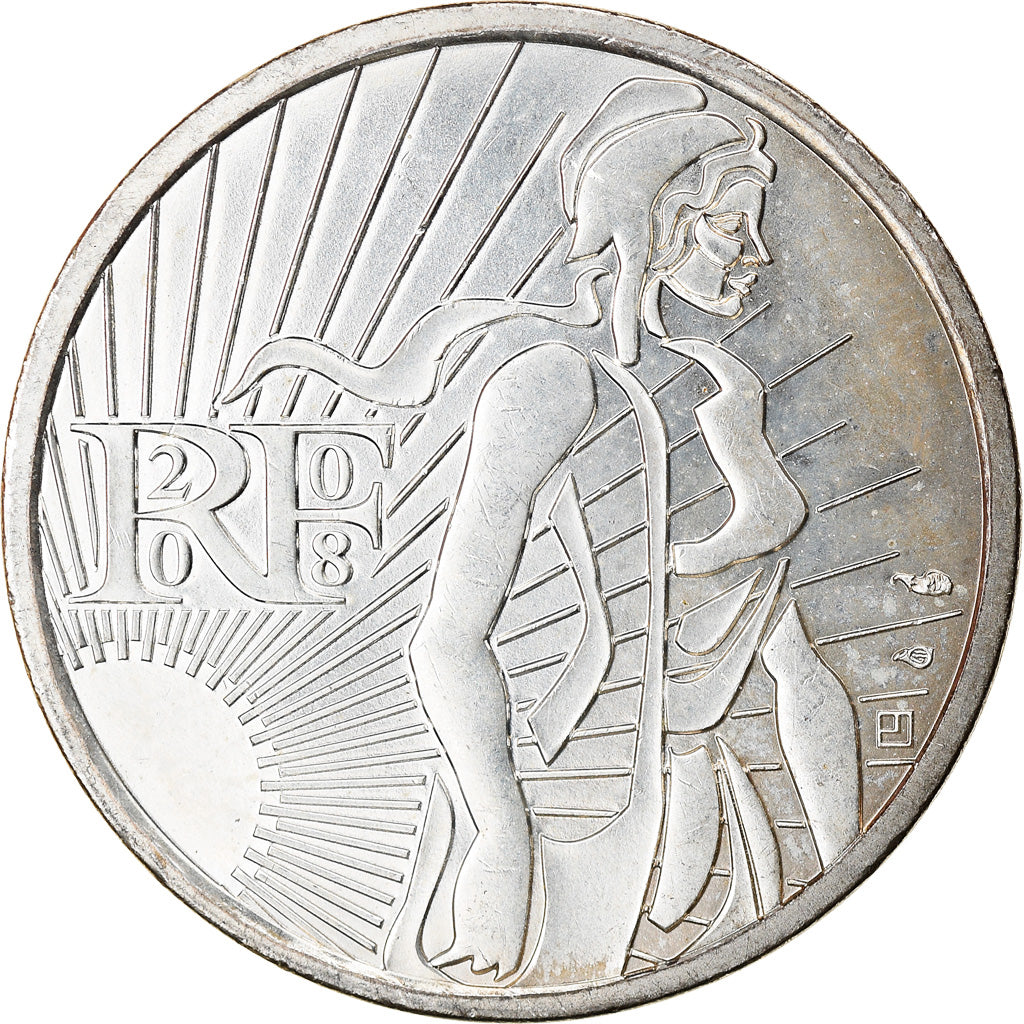 France, 5 Euro, 2008, AU(55-58), Silver, Gadoury:EU287, KM:1534