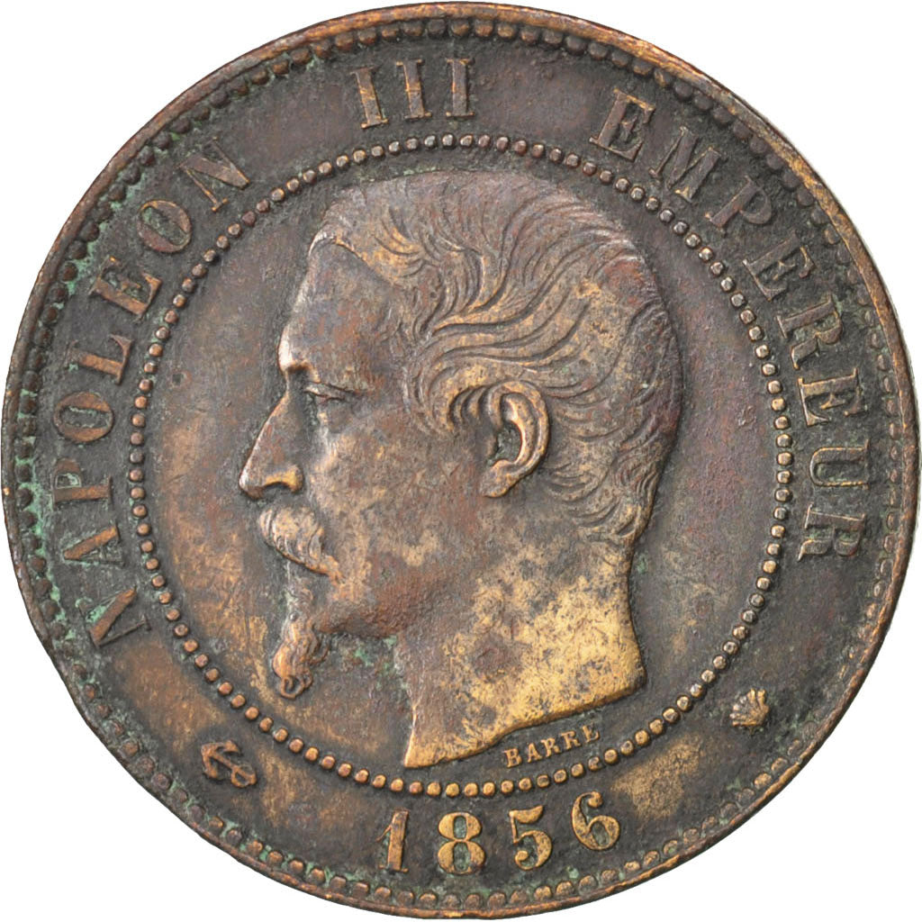 Munten, Frankrijk, Napoleon III, Napoléon III, 10 Centimes, 1856, Marseille