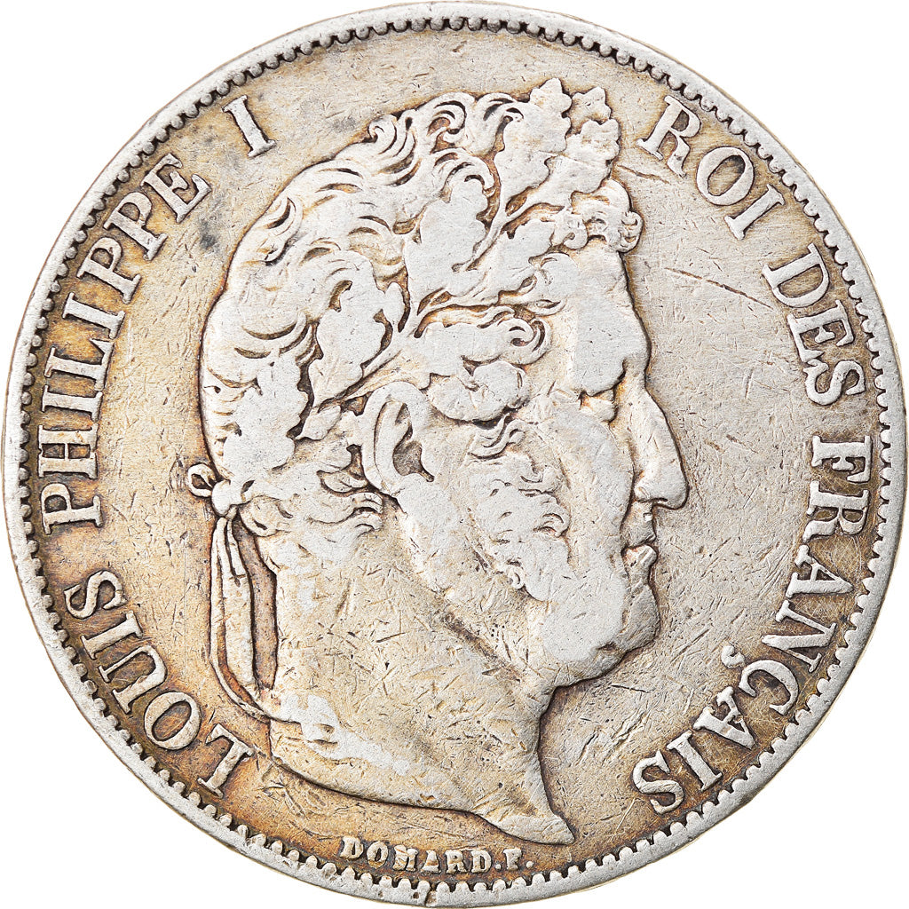 Moneta, Francja, Louis-Philippe, 5 Francs, 1844, Rouen, VF(20-25), Srebro