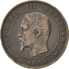 Coin, France, 10 Centimes, 1853, Lille, EF(40-45), Bronze, KM:M24, Gadoury:249c