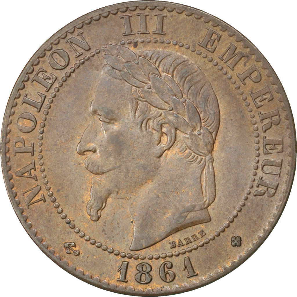 Coin, France, Napoleon III, Napoléon III, 2 Centimes, 1861, Strasbourg