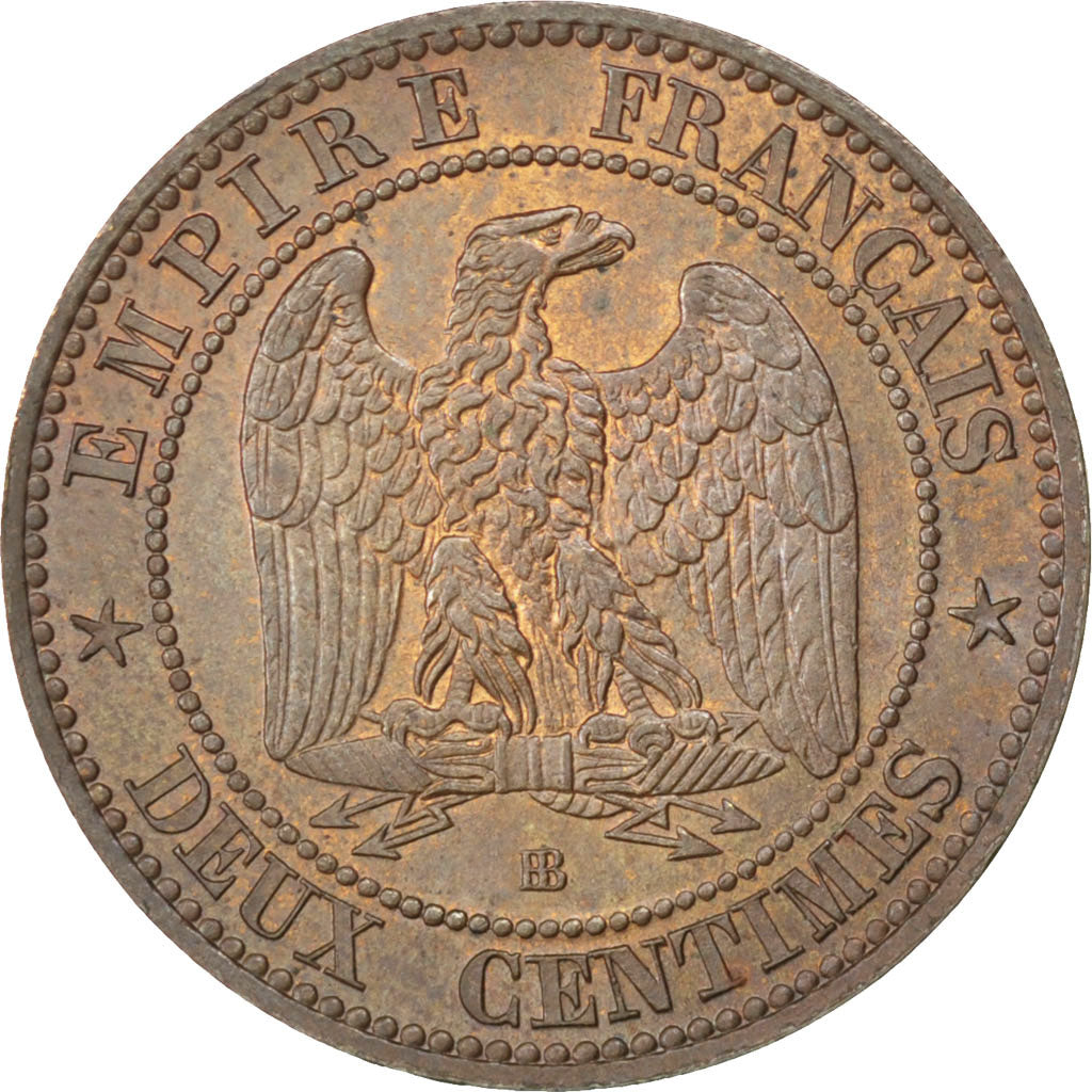 Coin, France, Napoleon III, Napoléon III, 2 Centimes, 1861, Strasbourg