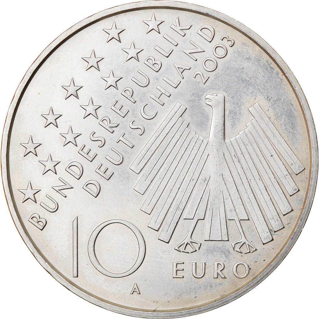 GERMANIA - REPUBBLICA FEDERALE, 10 Euro, 2003, Berlin, SPL, Argento, KM:226