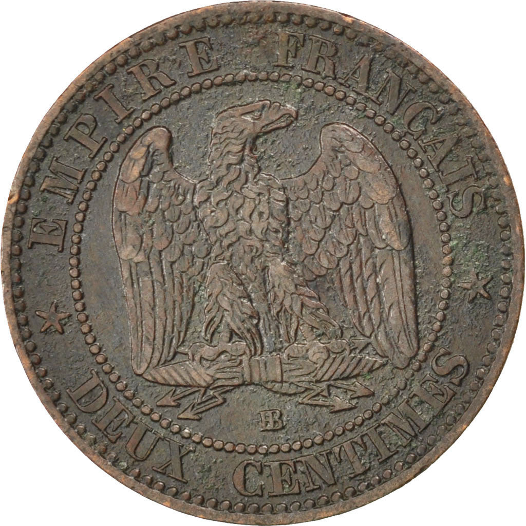 Munten, Frankrijk, Napoleon III, Napoléon III, 2 Centimes, 1861, Strasbourg