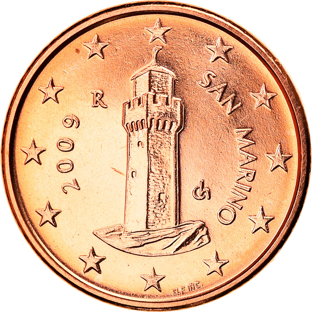 San Marino, Euro Cent, 2009, Rome, STGL, Copper Plated Steel, KM:440