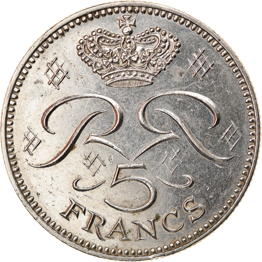 Coin, Monaco, Rainier III, 5 Francs, 1971, EF(40-45), Copper-nickel, KM:150