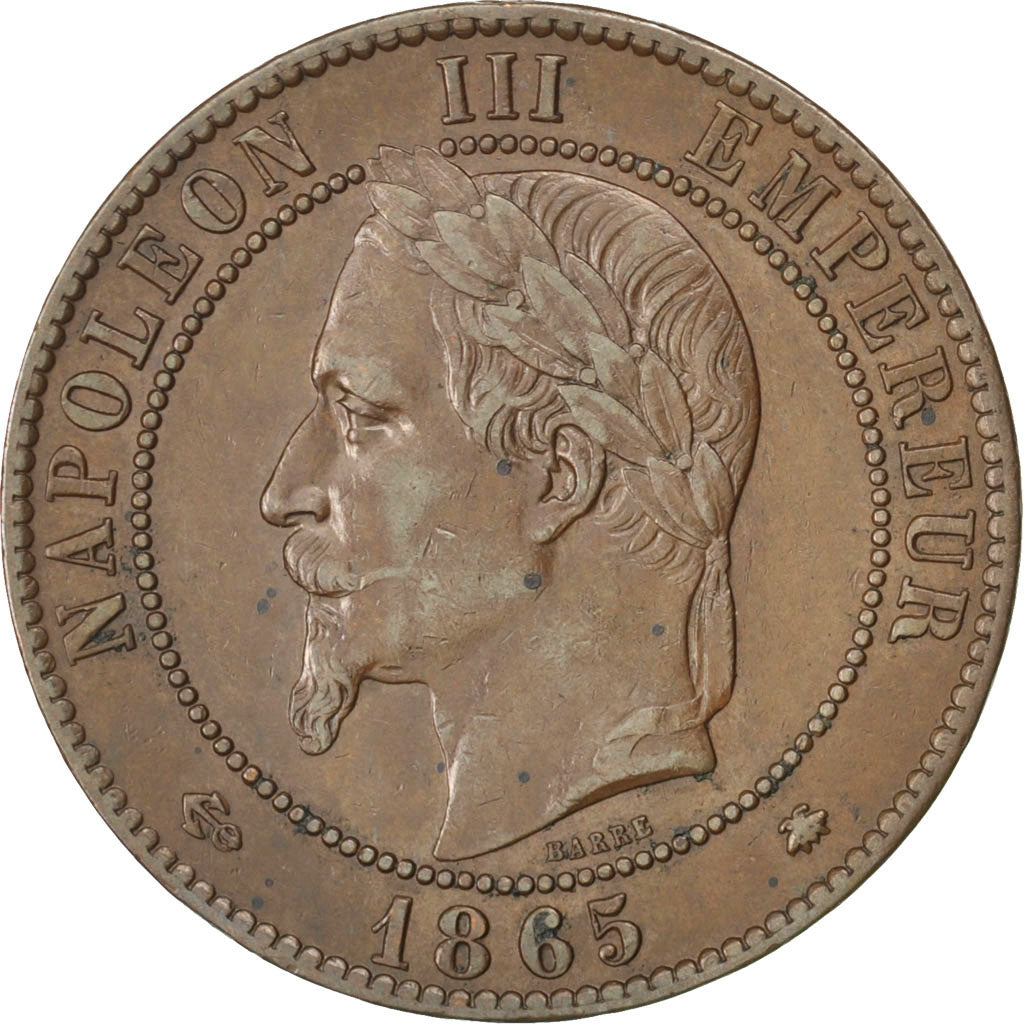 Monnaie, France, Napoleon III, Napoléon III, 10 Centimes, 1865, Paris, TTB
