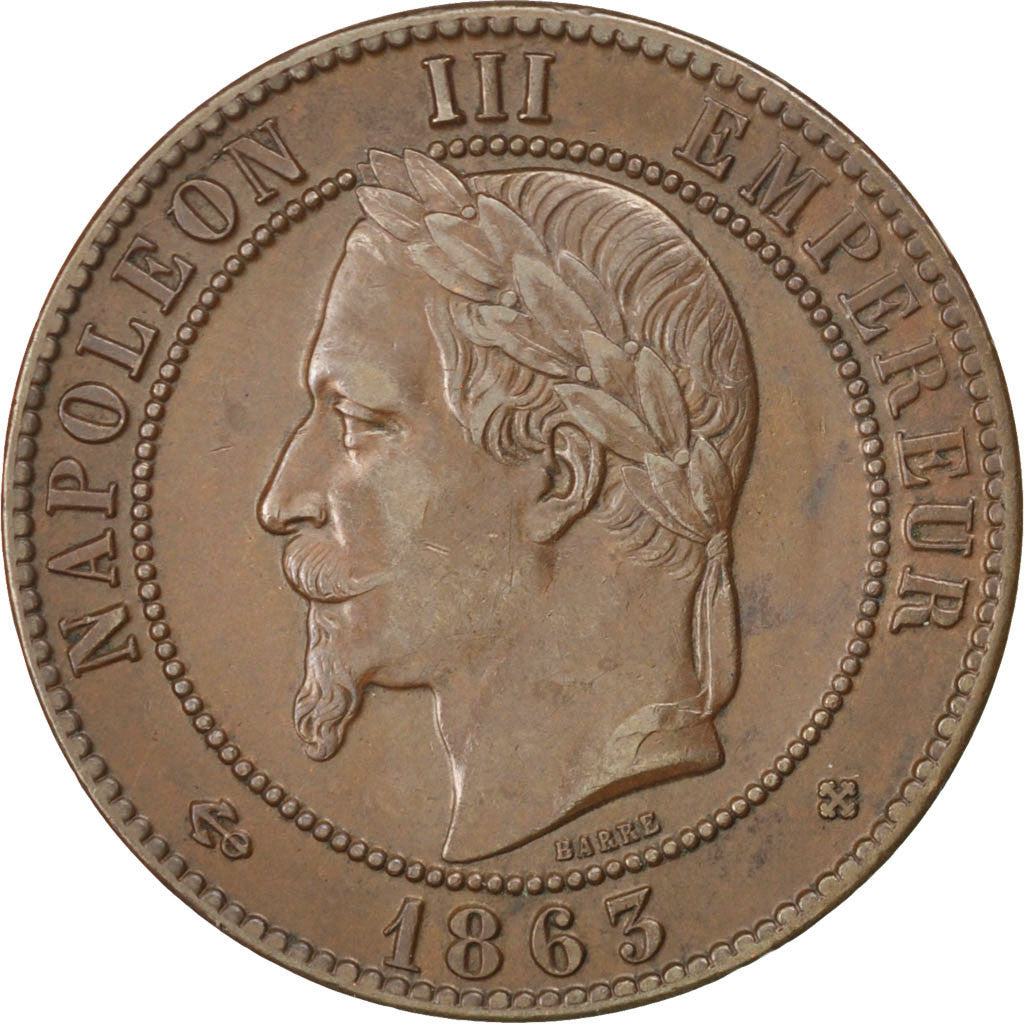 Coin, France, Napoleon III, Napoléon III, 10 Centimes, 1863, Strasbourg