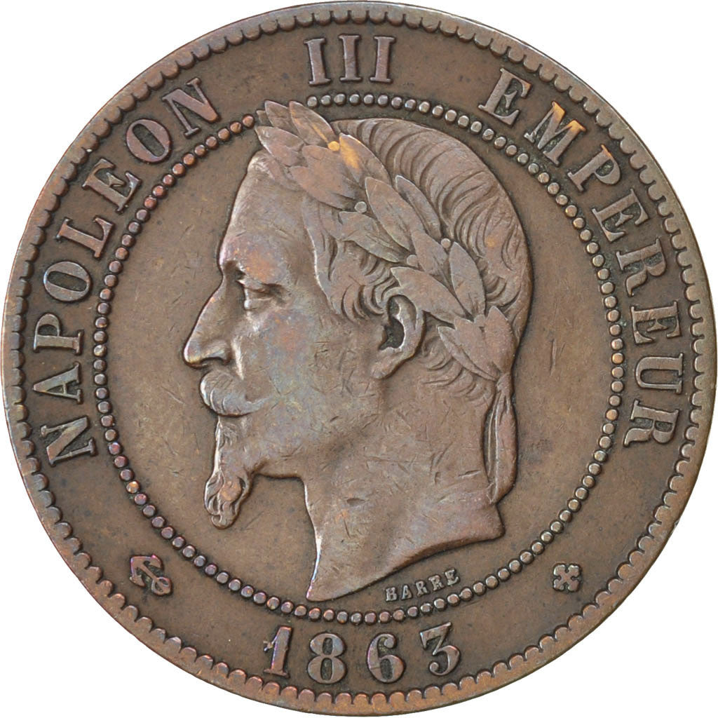 Coin, France, Napoleon III, Napoléon III, 10 Centimes, 1863, Strasbourg