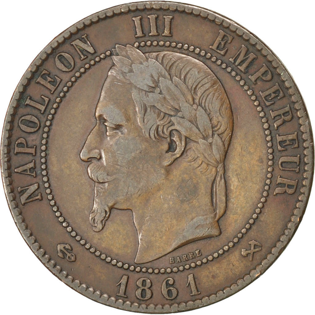Monnaie, France, Napoleon III, Napoléon III, 10 Centimes, 1861, Bordeaux, TTB