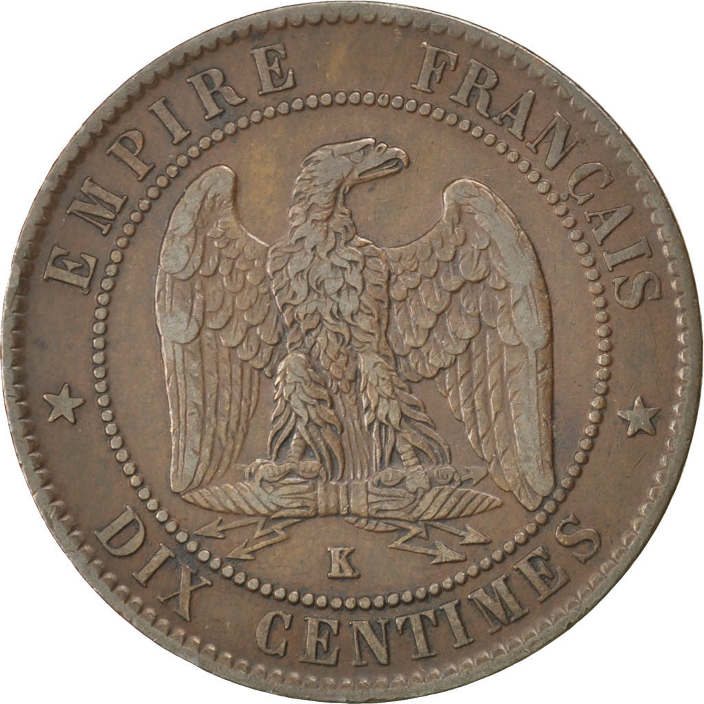 Monnaie, France, Napoleon III, Napoléon III, 10 Centimes, 1861, Bordeaux, TTB