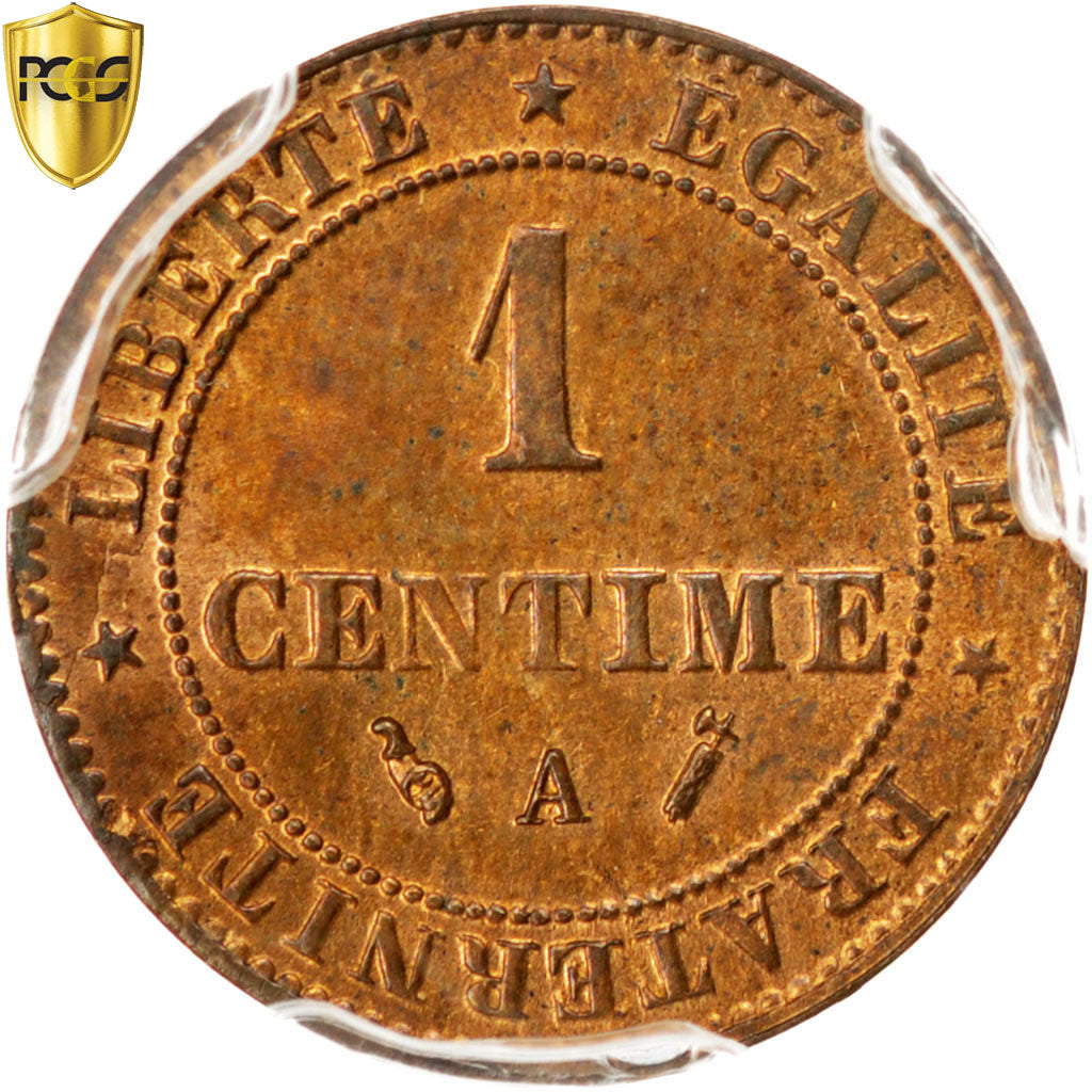 Coin, France, Cérès, Centime, 1892, Paris, PCGS, MS64RB, MS(64), Bronze