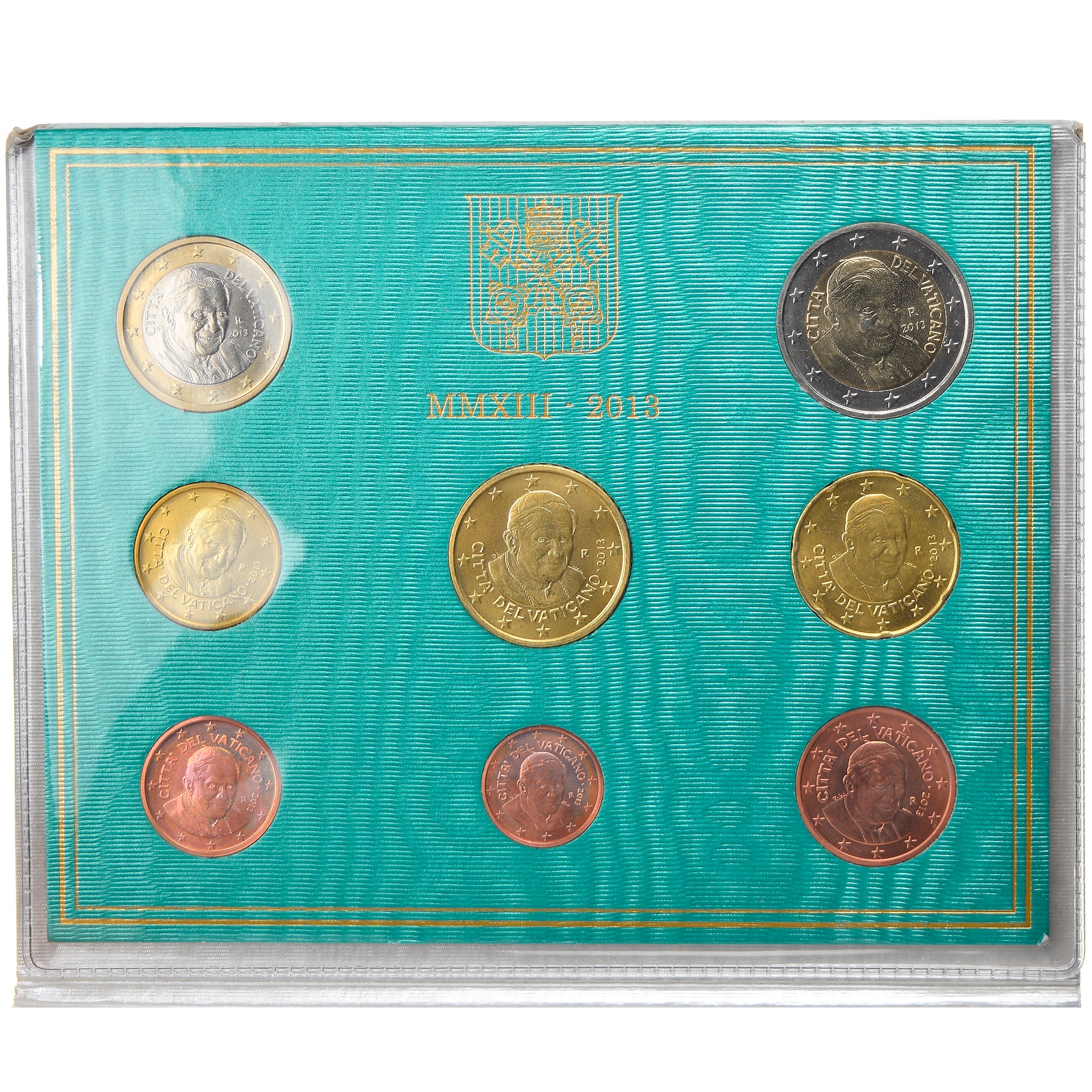 CITTÀ DEL VATICANO, Pope Benedict XVI, Set 1 ct. - 2 Euro, BU, 2013, Rome