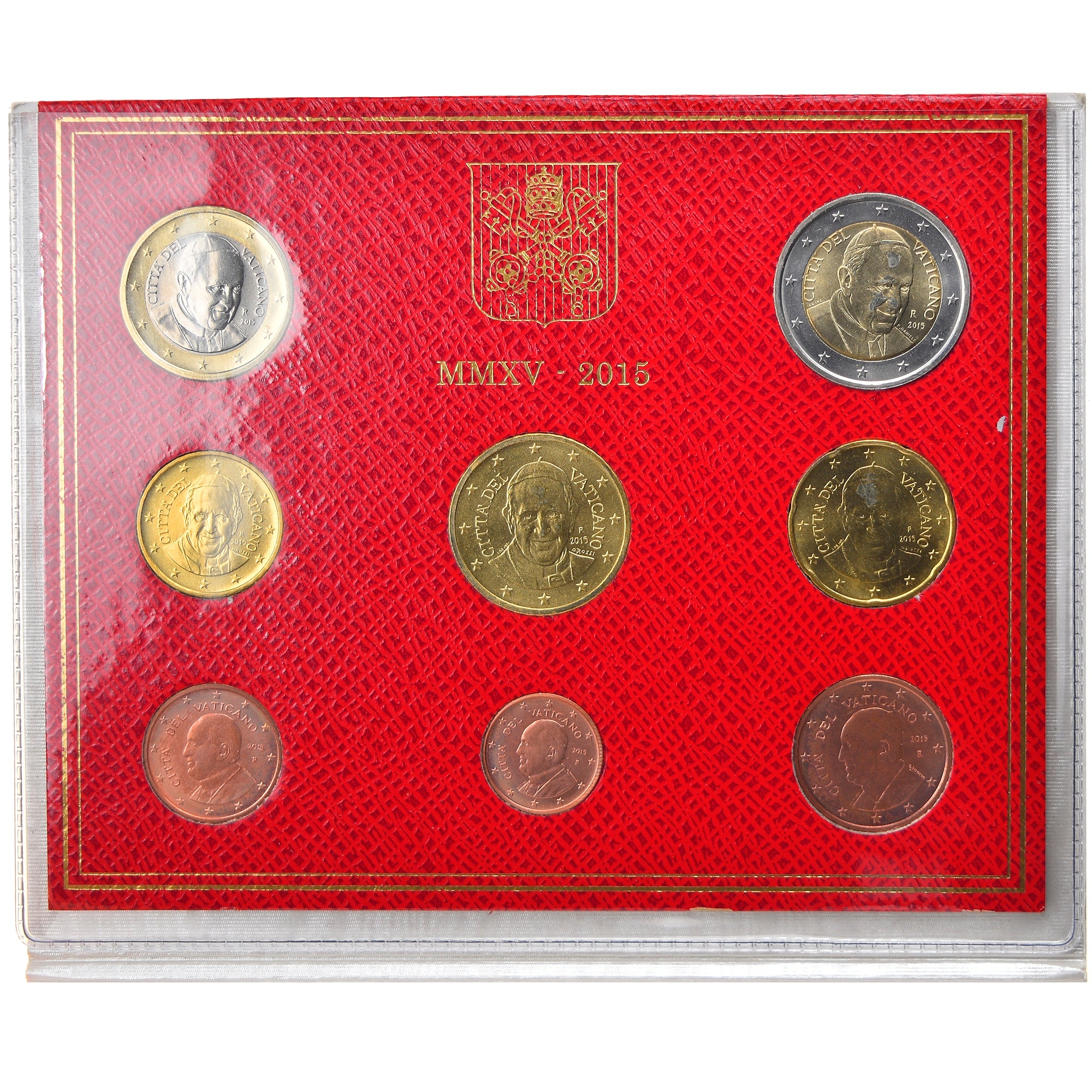 PAŃSTWO WATYKAŃSKIE, Pope Francis I, Set 1 ct. - 2 Euro, BU, 2015, Rome, ND