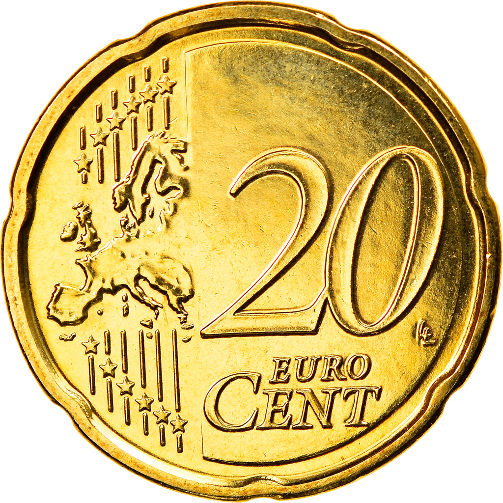 Belgien, 20 Euro Cent, 2009, Brussels, STGL, Messing, KM:278
