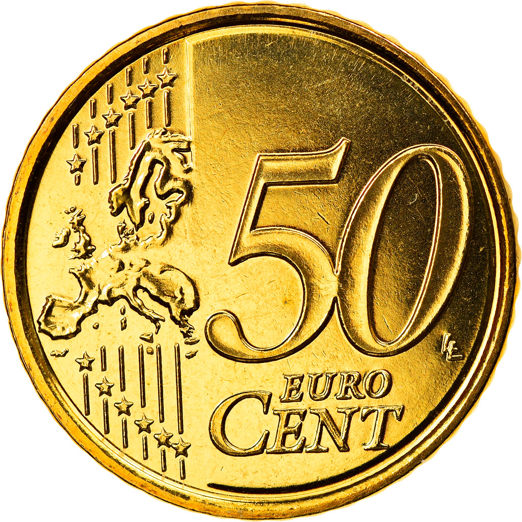 Belgia, 50 Euro Cent, 2009, Brussels, MS(65-70), Mosiądz, KM:279