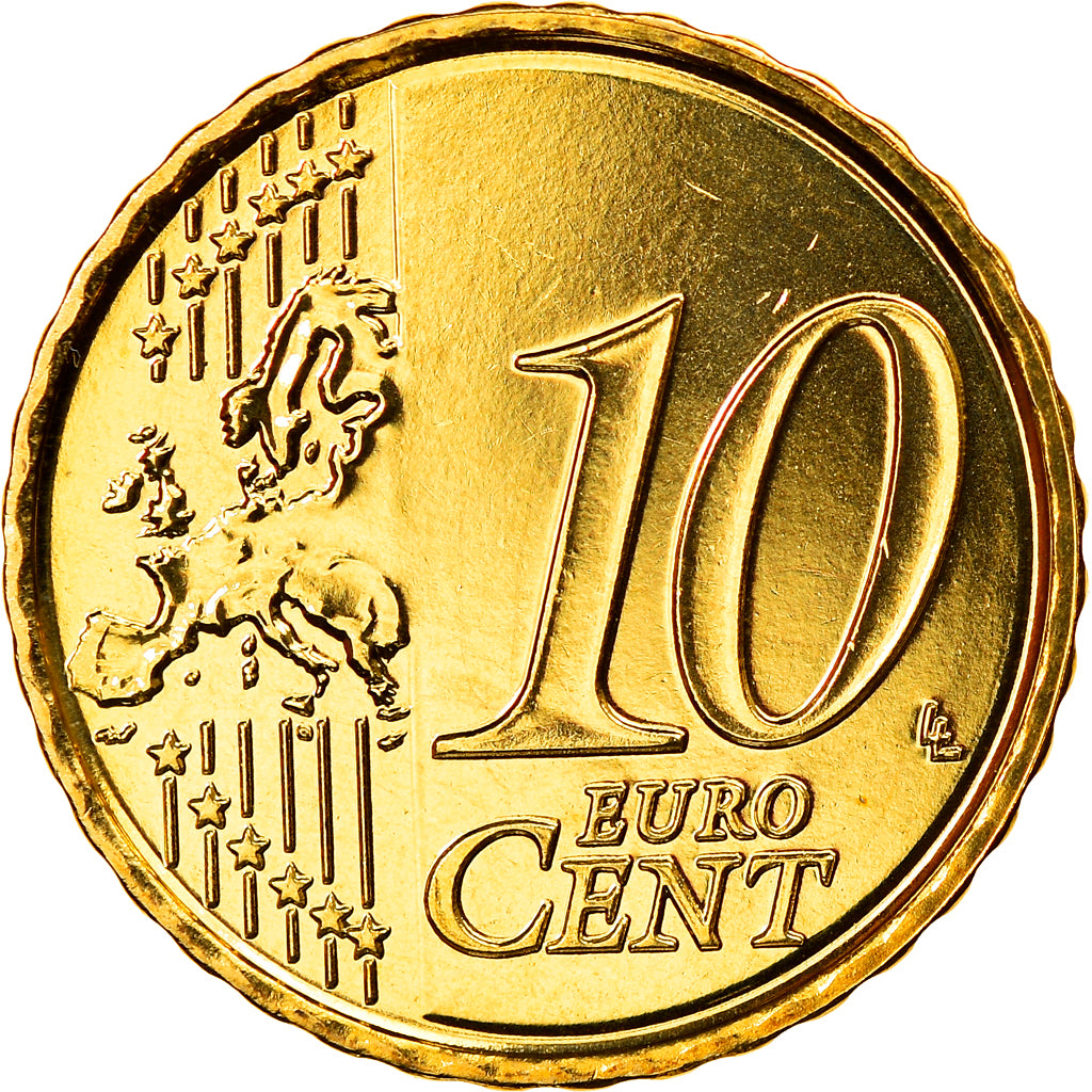 Belgien, 10 Euro Cent, 2010, STGL, Messing, KM:277