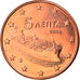 Grécia, 5 Euro Cent, 2009, Athens, MS(65-70), Aço Cromado a Cobre, KM:183