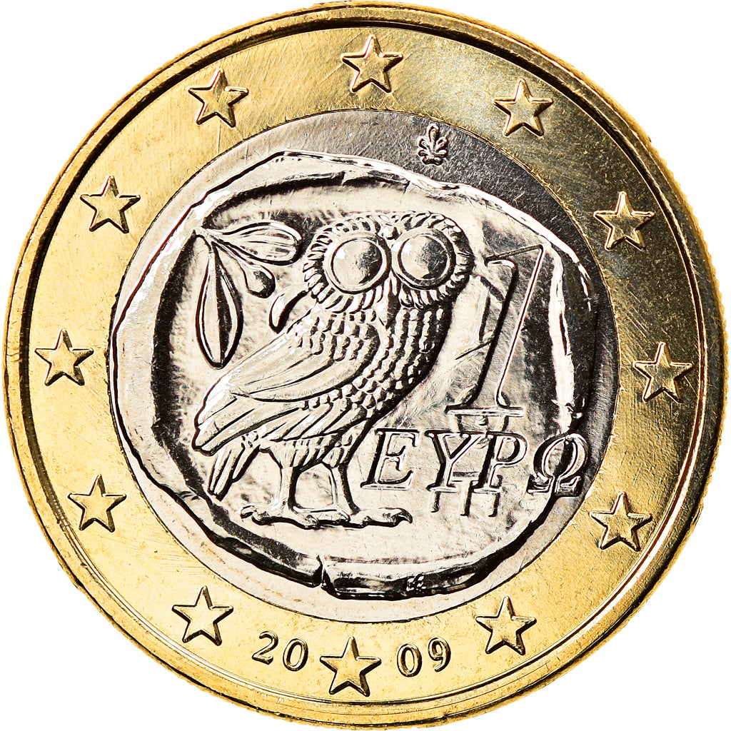 Greece, Euro, 2009, Athens, MS(65-70), Bi-Metallic, KM:214