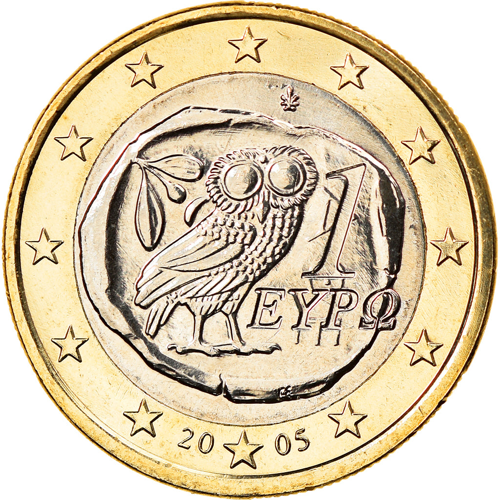 Greece, Euro, 2005, Athens, MS(65-70), Bi-Metallic, KM:187