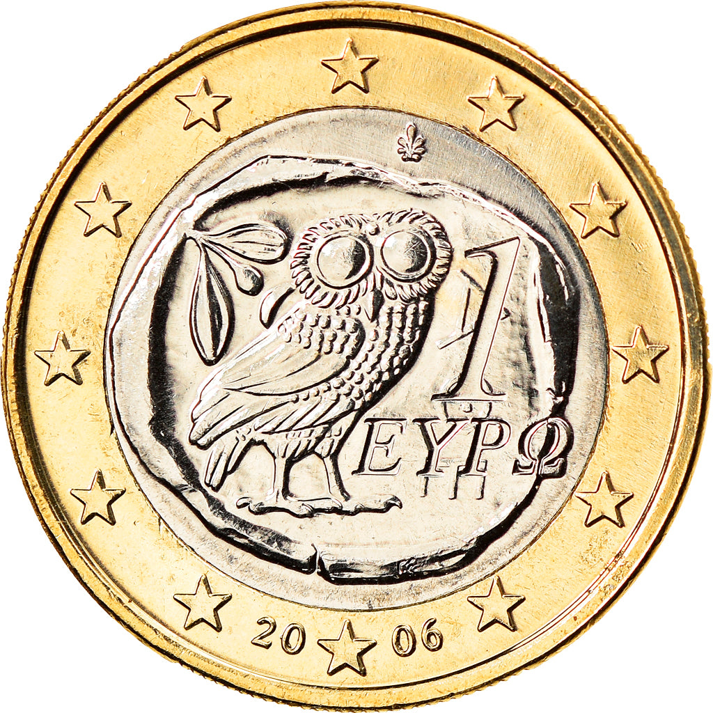 Greece, Euro, 2006, Athens, MS(65-70), Bi-Metallic, KM:187