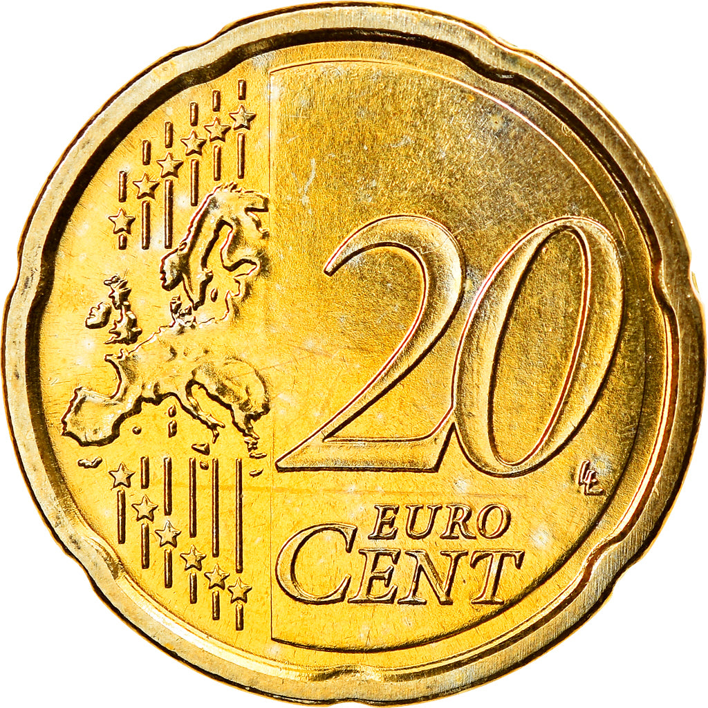 Italien, 20 Euro Cent, 2010, Rome, STGL, Messing, KM:248