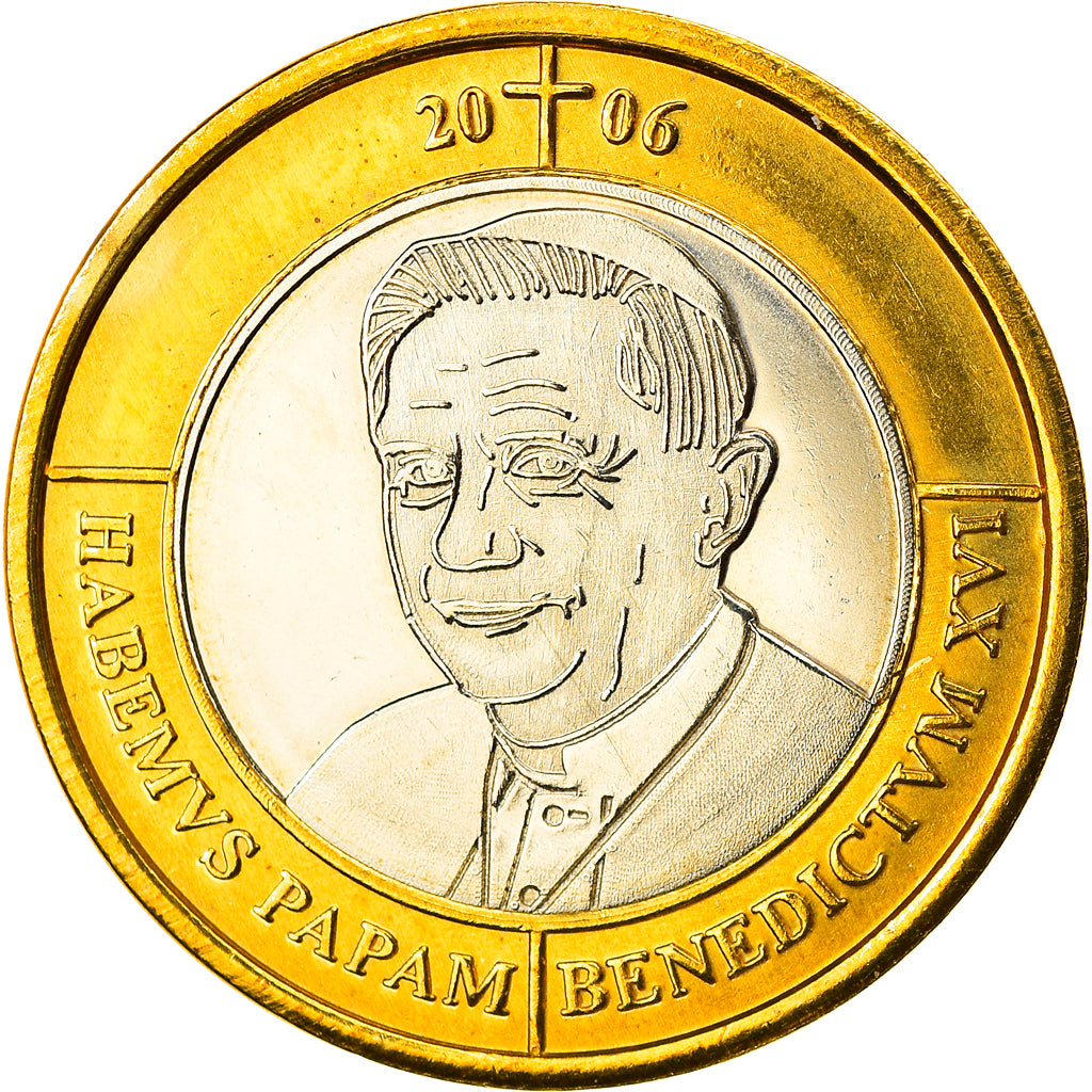 Vatican, Euro, Type 1, 2006, unofficial private coin, MS(65-70), Bi-Metallic